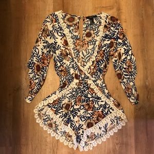 Floral Pattern Romper